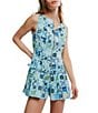 Free People Dune Dancer Printed Boat Neck Sleeveless Drop-Waist Romper