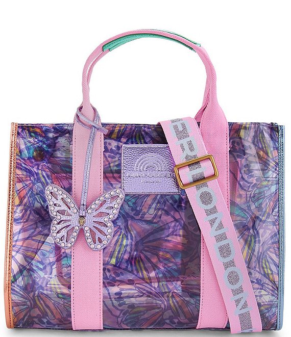 Kurt Geiger London Vinyl Southbank Butterfly Print Tote Bag