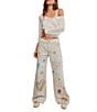 Free People We The Free Illusion Printed Straight Leg Jeans