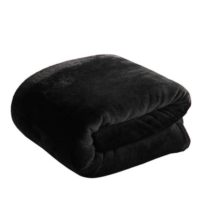 50"x60" Black Soft Warm Cozy Bed Throw Blanket