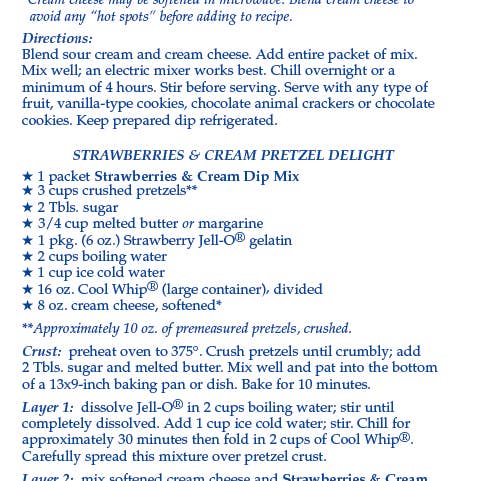 Strawberries & Cream Dip Mix