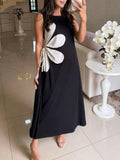 Bold Floral Maxi Shift Dress