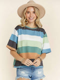 Multi Color Stripe Top- LET2608