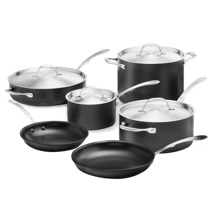 Nonstick Hard-Anodized Cookware Set, 10 Piece