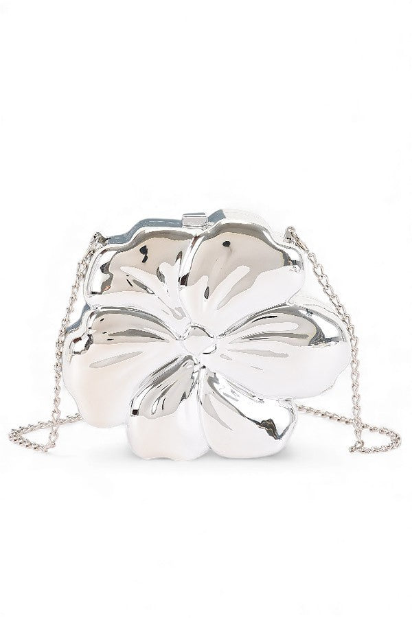 Iconic Flower Acrylic Box Cltuch Swing Bag