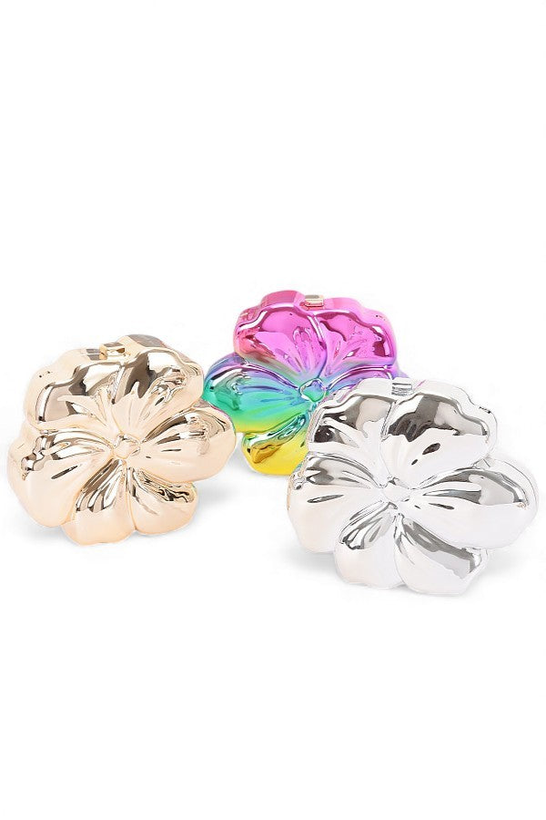 Iconic Flower Acrylic Box Cltuch Swing Bag