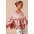 Variegated Stripe Reversible Flowy Boho Top