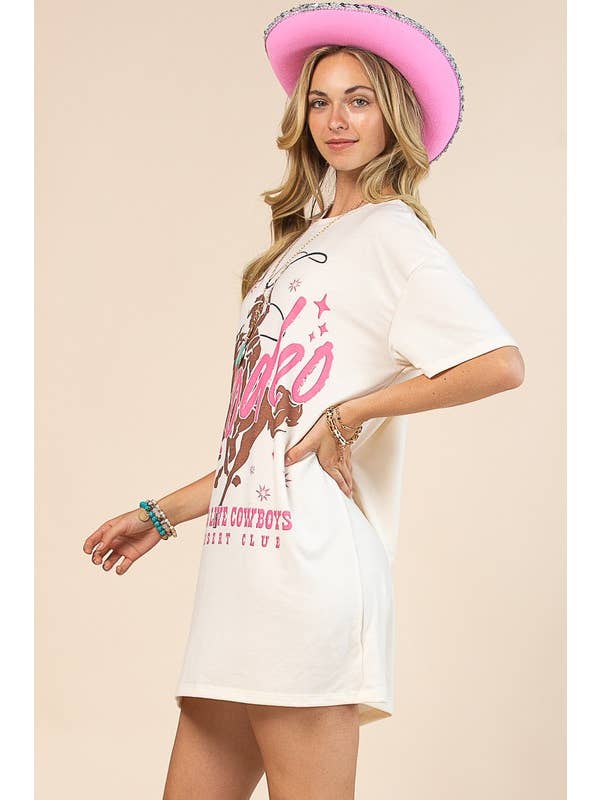 AV1202-CARMEN Rodeo Graphic T-Shirt Dress