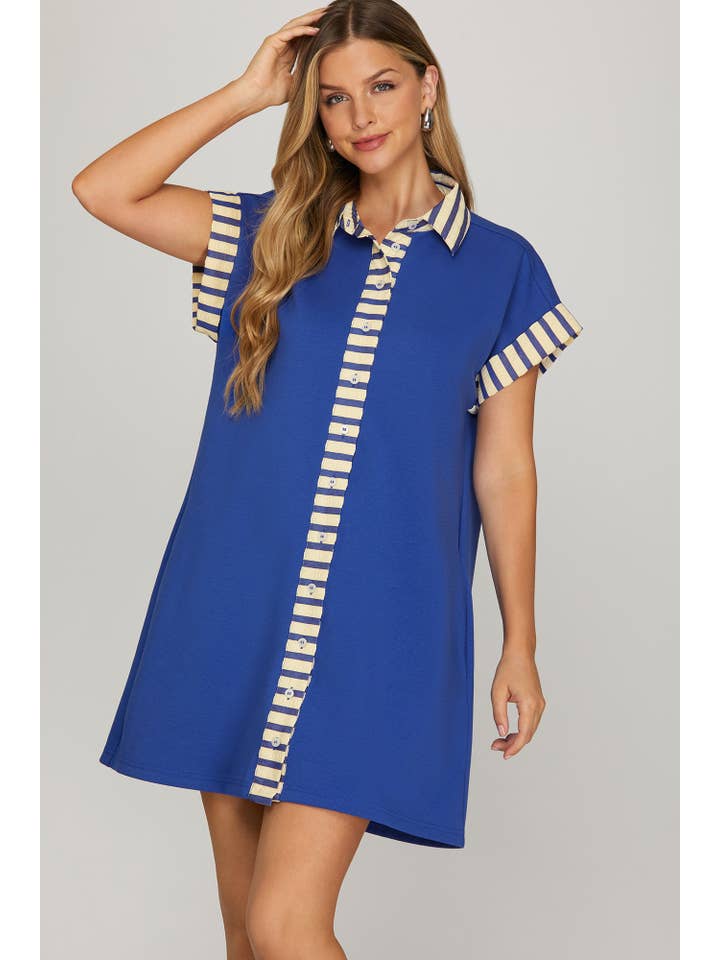 Knit Shirt Mini Dress