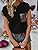 Black Sequin-Pocket Short-Sleeve T-Shirt