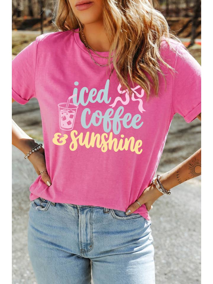Ldc Short Sleeve Letter Print Round Neck T-Shirts