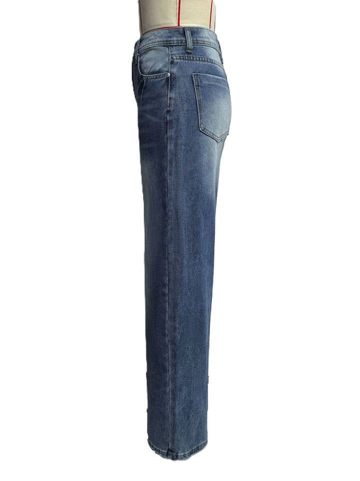 Vintage High Rise Slim Wide-Leg Jeans