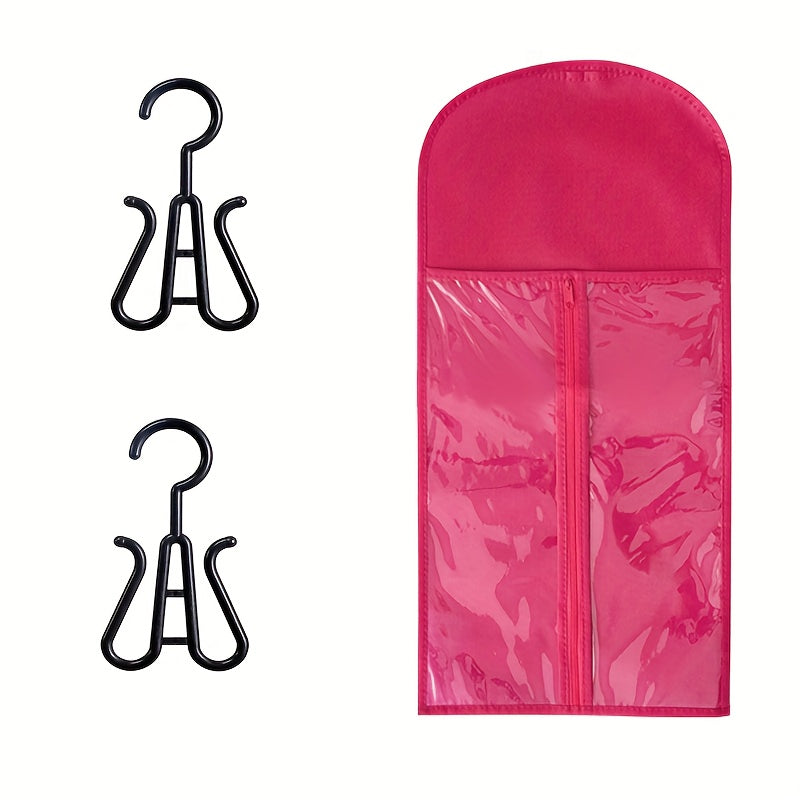 3pcs Set, Wig Dust Bag Set, Including 1 60Cm Long Storage Bag And 2 Large Hooks, Suitable for Wig Storage And Wig Dust Prevention, Portable Wig Protective Cover, Essential for Outings