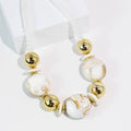 Round Top Cream Necklace