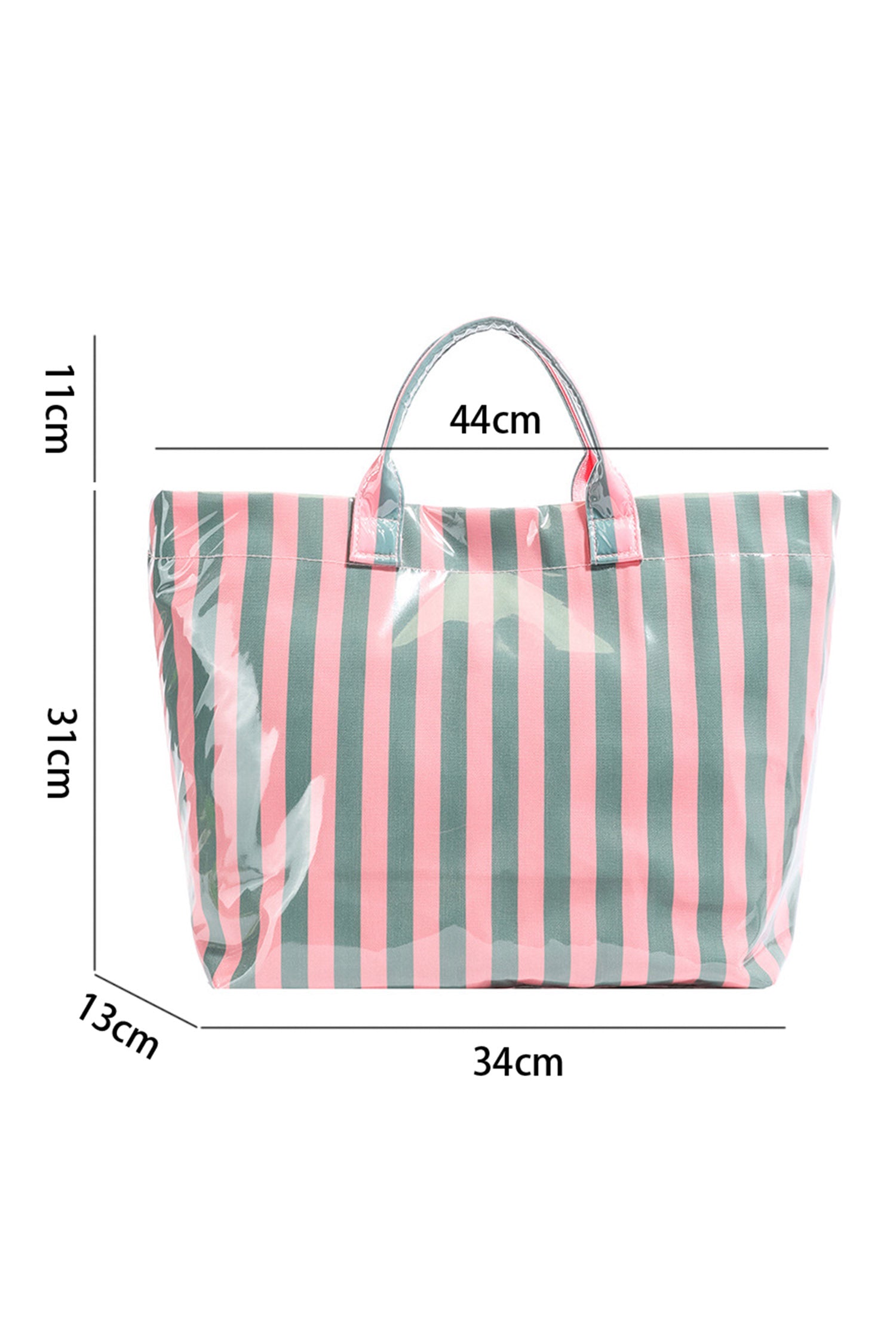 Light Pink Polka Dot Durable Waterproof PVC Tote Bag