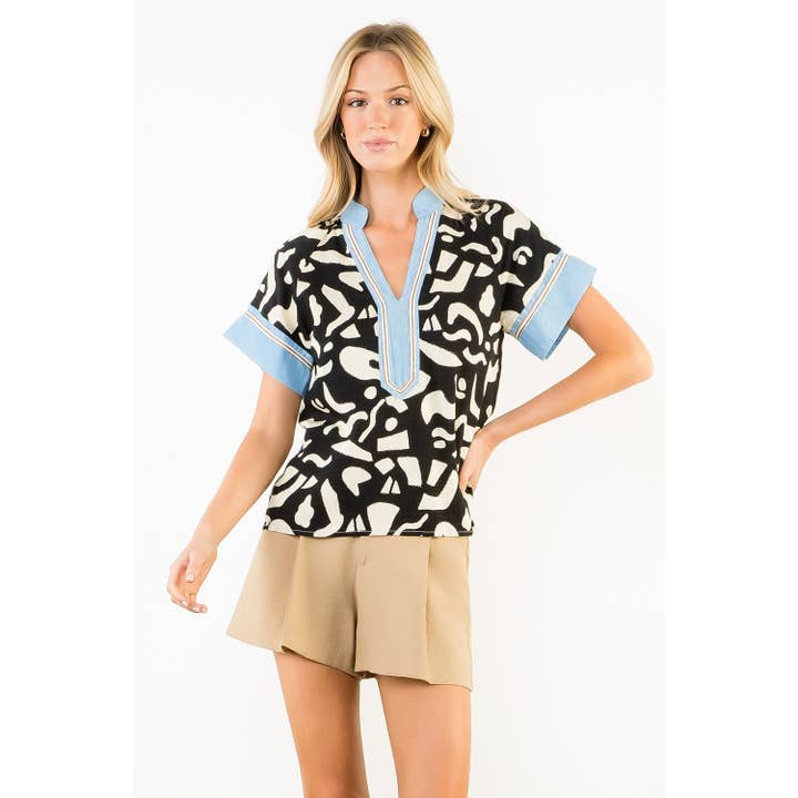 Abstract Print Top