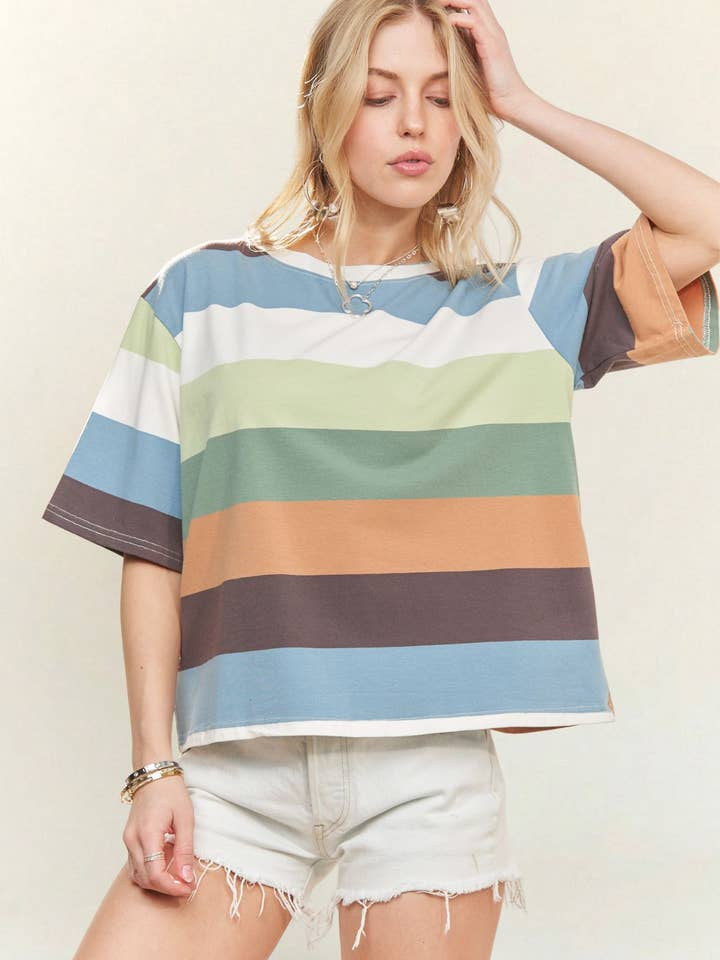 Multi Color Stripe Top - CET2608