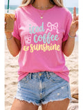 Ldc Short Sleeve Letter Print Round Neck T-Shirts