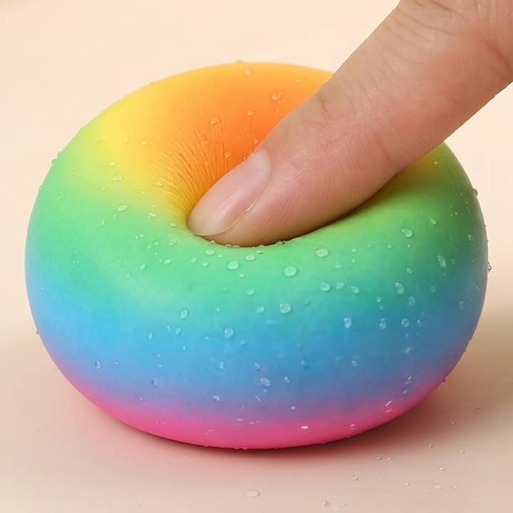 Rainbow Stress Relief Squishy Ball - Soft Sensory Fidget Toy
