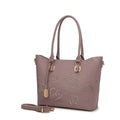 Love Vegan Leather Stain Resistant Tote Bag - Light Purple