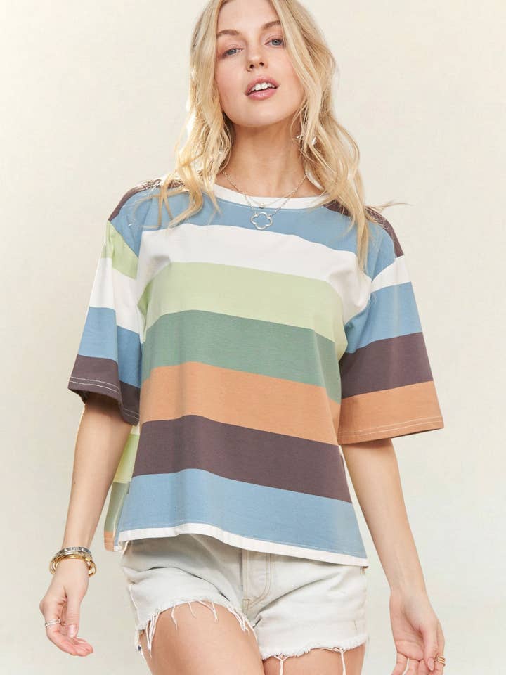 Multi Color Stripe Top - CET2608