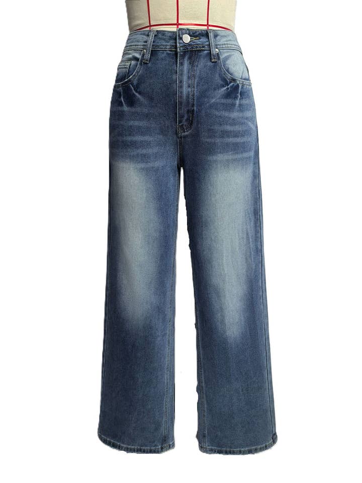 Vintage High Rise Slim Wide-Leg Jeans