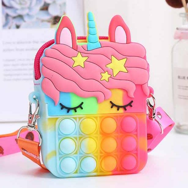 Stress Release Pop Coin Purse Unicorn Pop Purse For Girls Be