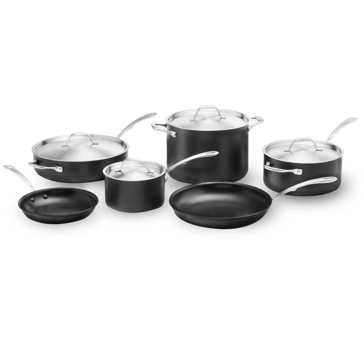 Nonstick Hard-Anodized Cookware Set, 10 Piece