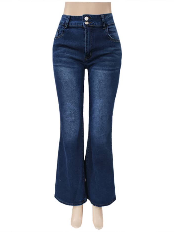 Vintage Stretch Washed Street Bootcut Jeans
