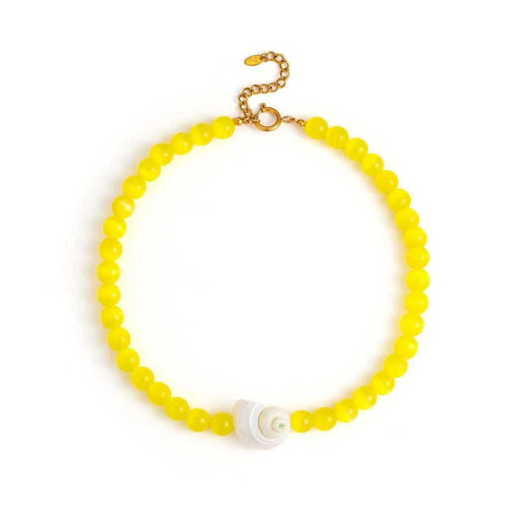 Beachside Shell Beaded Necklace – Bold Statement S