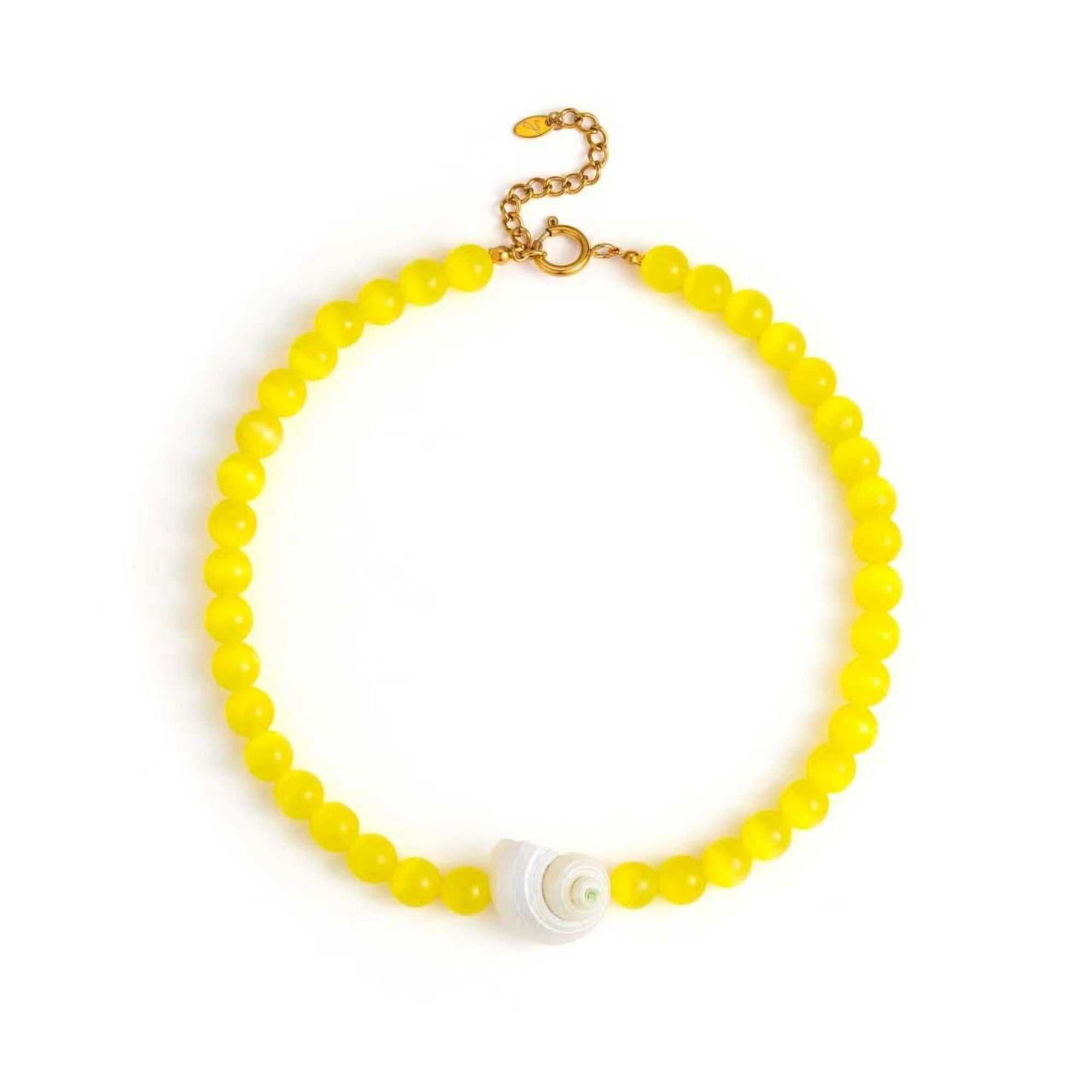 Beachside Shell Beaded Necklace – Bold Statement S