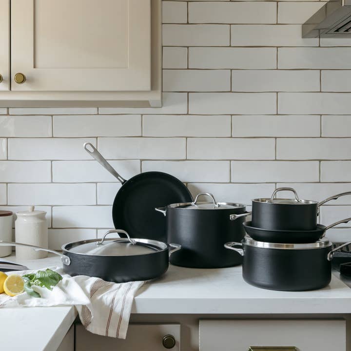 Nonstick Hard-Anodized Cookware Set, 10 Piece