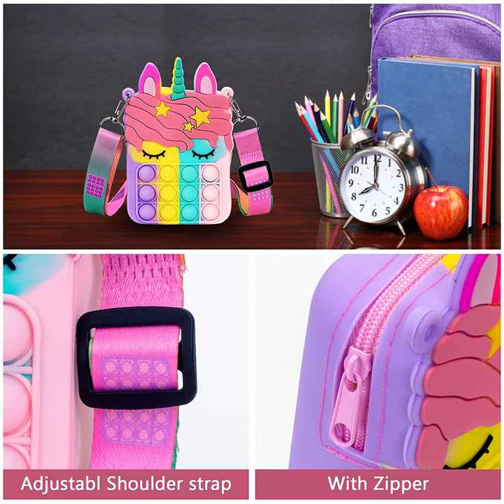 Stress Release Pop Coin Purse Unicorn Pop Purse For Girls Be