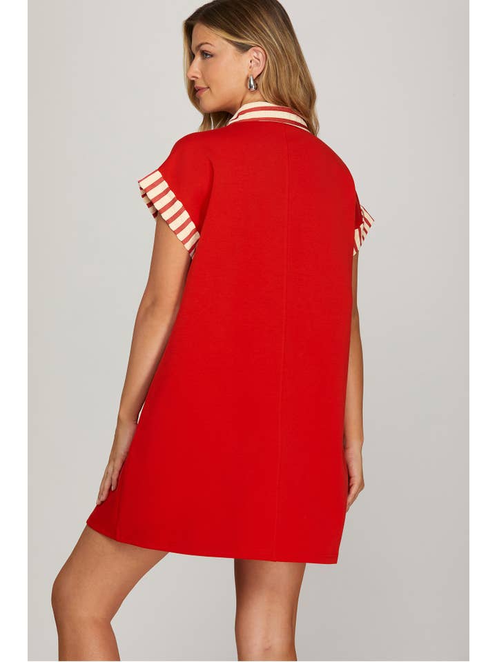 Knit Shirt Mini Dress