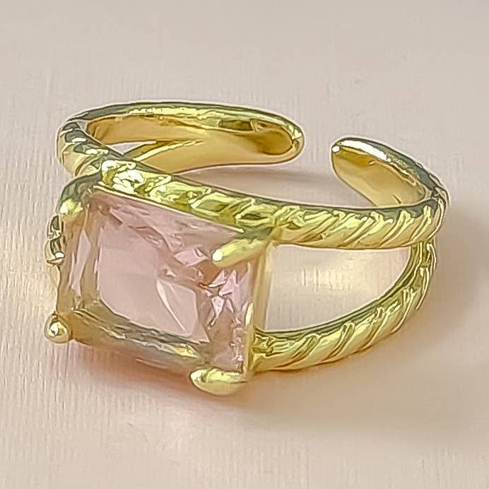 Pink Twist Ring