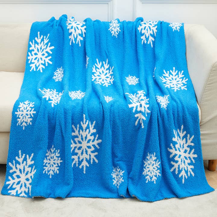 Christmas Tree Snowflake Santa Fleece Sofa Throw Blanket
