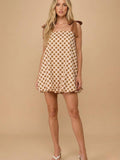 A-Line Polka-Dot Sleeveless Mini Dress