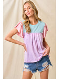 LMT4010-Better Believe Color Block Top