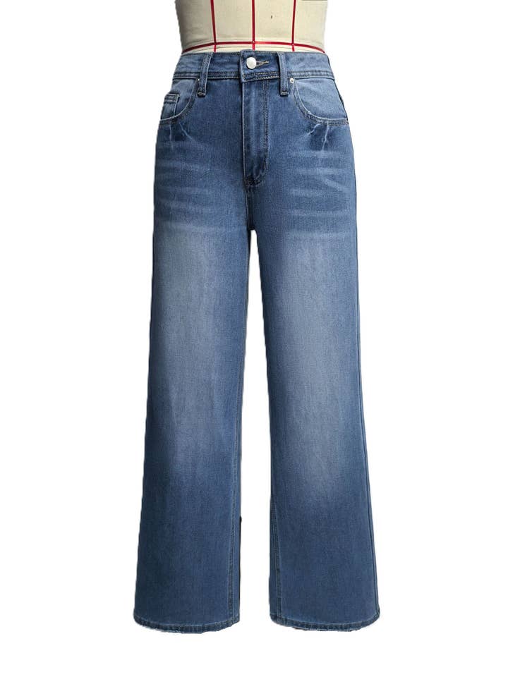 Vintage High Rise Slim Wide-Leg Jeans
