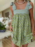 Floral Tie Strap Babydoll Top