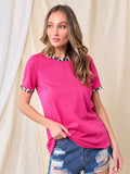 LMT3989-RELAXED Fit Leopard Print Top