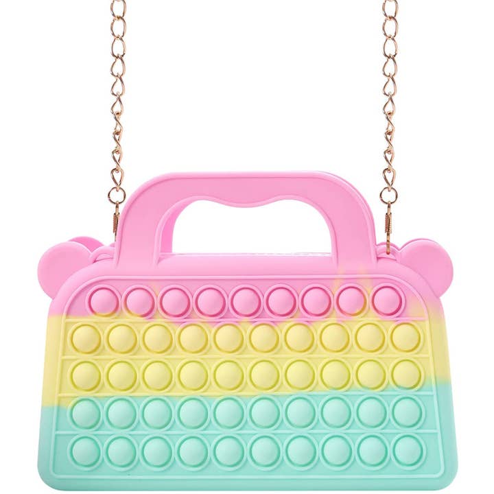 Rainbow Pop It Fidget Crossbody Bag For Daily Use