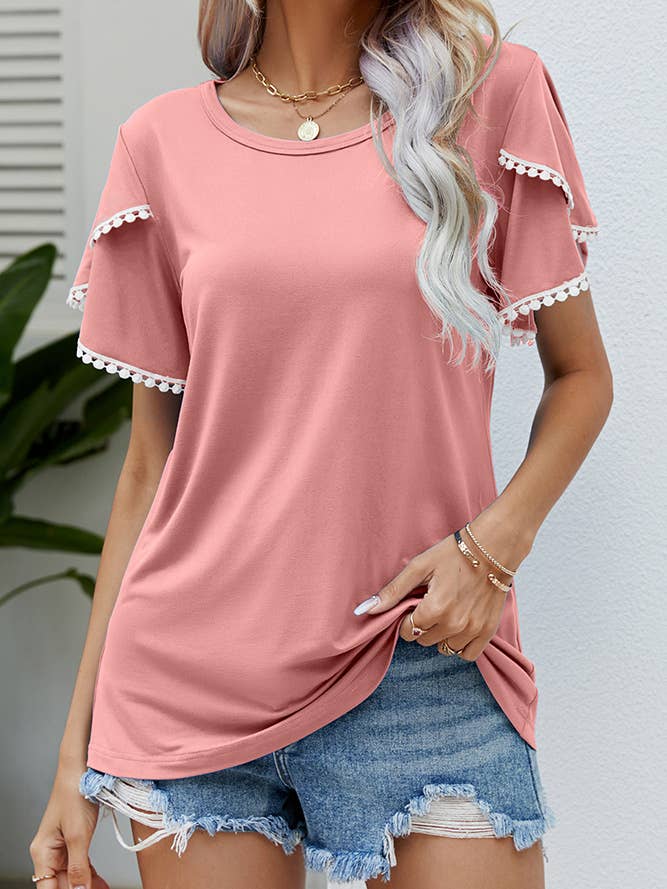 Plain Tulip Short Sleeves Top BBYS013