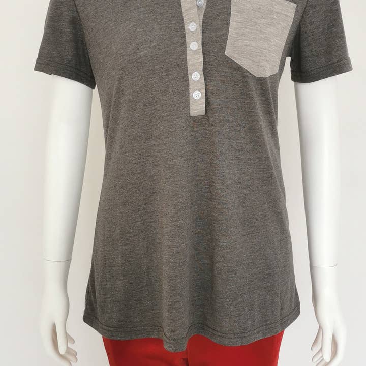 Women Casual Pocket Detail Oversized T Shirt