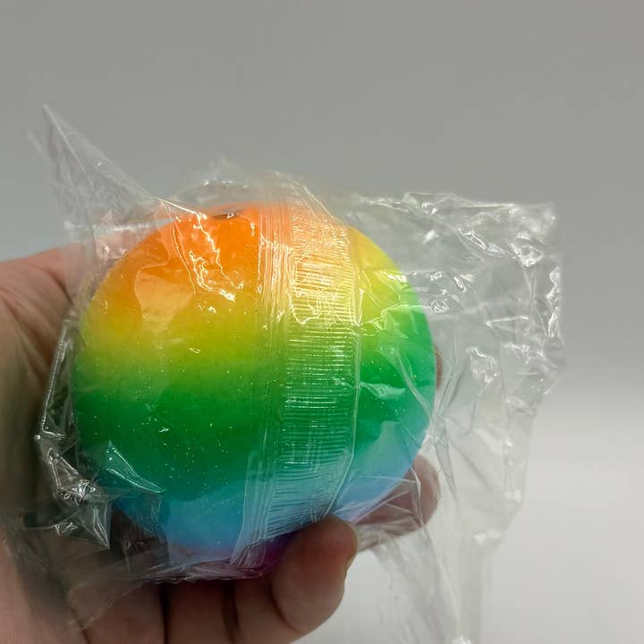Rainbow Stress Relief Squishy Ball - Soft Sensory Fidget Toy