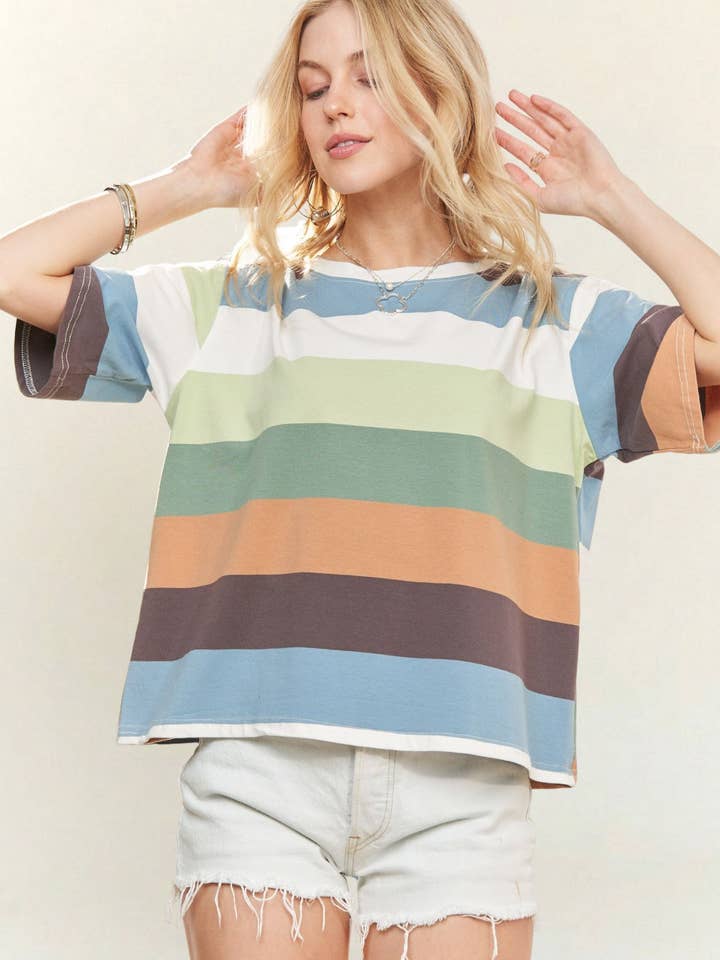 Multi Color Stripe Top - CET2608