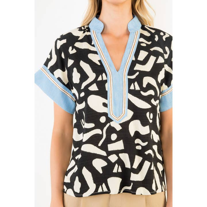 Abstract Print Top