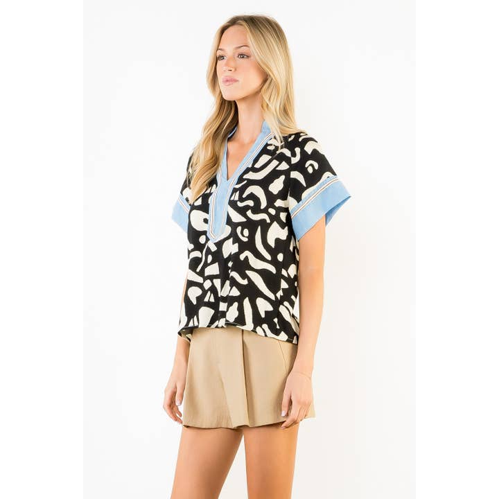 Abstract Print Top