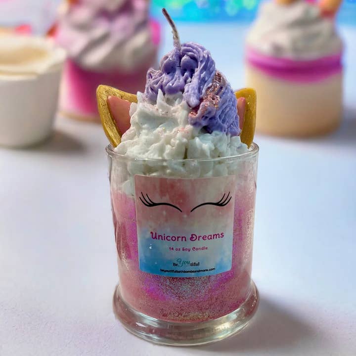 Unicorn Dreams Dessert Candle