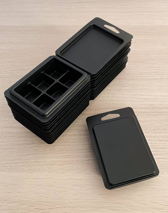 Matte Black Wax Melt Clamshells | 12 Pk
